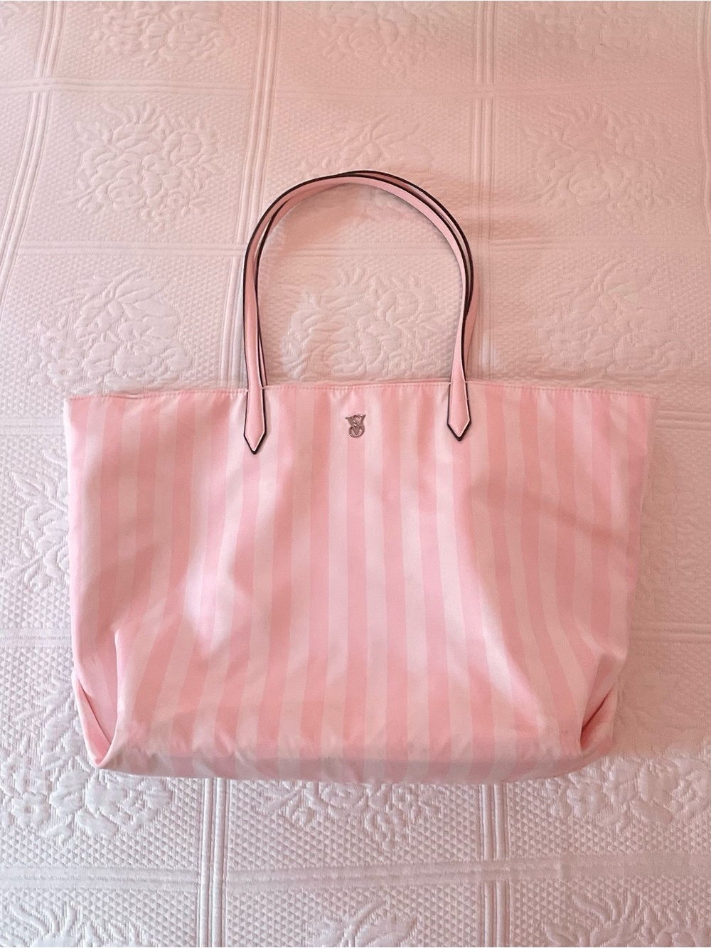 ྀིྀིྀིྀིྀི victoria’s secret heritage stripe large tote bag